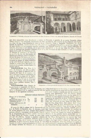 LAMINA V05885: Monasterio de San Jeronimo el Real en Valparaiso