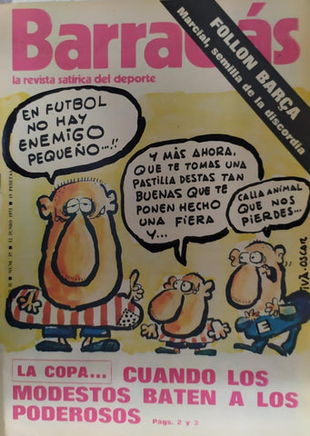 Revista: BARRABAS, Año II, Numero 037: La copa... cuando los modestos baten a los poderosos (12 junio 1973) Incluye poster La Vicenta, chica C.D. Logroñes