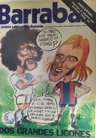 Revista: BARRABAS, Año III, Numero 101: Dos grandes ligones (3 septiembre 1974) Incluye poster chica bikini rayas