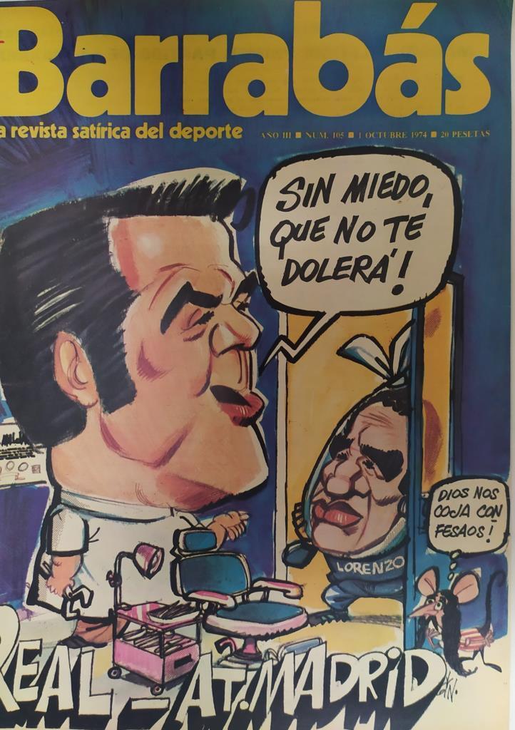 Revista: BARRABAS, Año III, Numero 105: Real - At. Madrid (1 octubre 1974) Incluye poster chica bikini rojo topos
