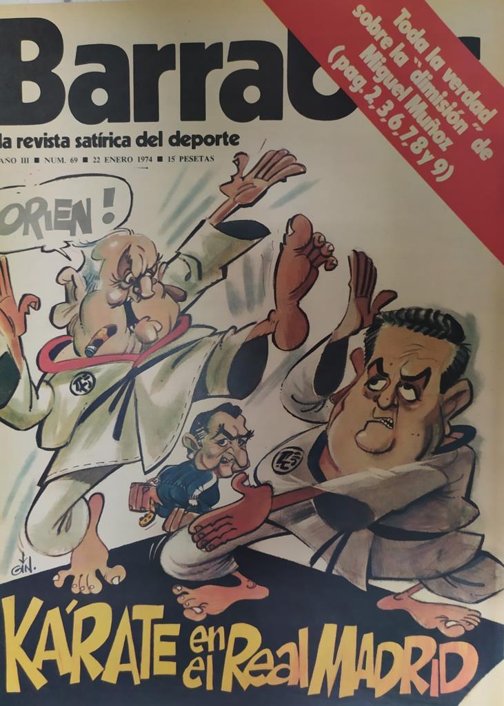 Revista: BARRABAS, Año III, Numero 069: Karate en el Real Madrid (22 enero 1974) Incluye poster chica bikini patines