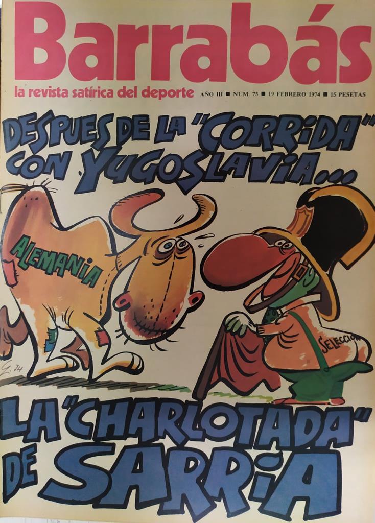 Revista: BARRABAS, Año III, Numero 073: La "charlotada" de Sarria (19 febrero 1974) Incluye poster chica playa
