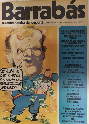 Revista: BARRABAS, Año IV, Numero 123: España-Escocia el partido de Roberto (4 febrero 1975) Incluye poster chica bikini rojo