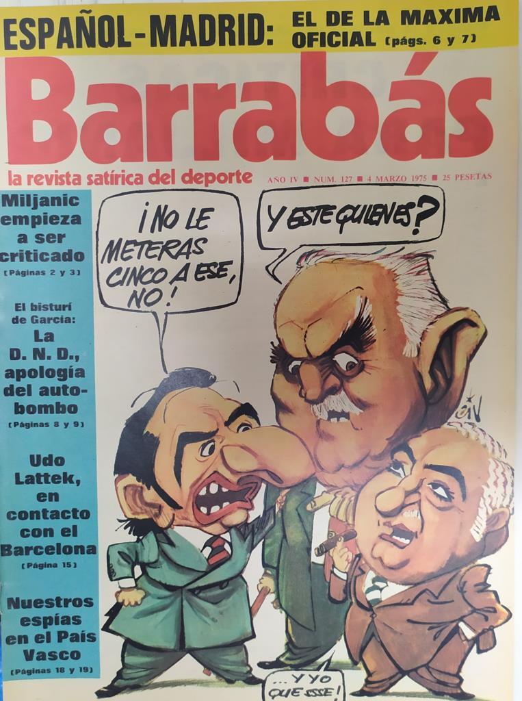 Revista: BARRABAS, Año IV, Numero 127: Español - Madrid: el de la maxima oficial (4 marzo 1975) Incluye poster chica bikini rojo