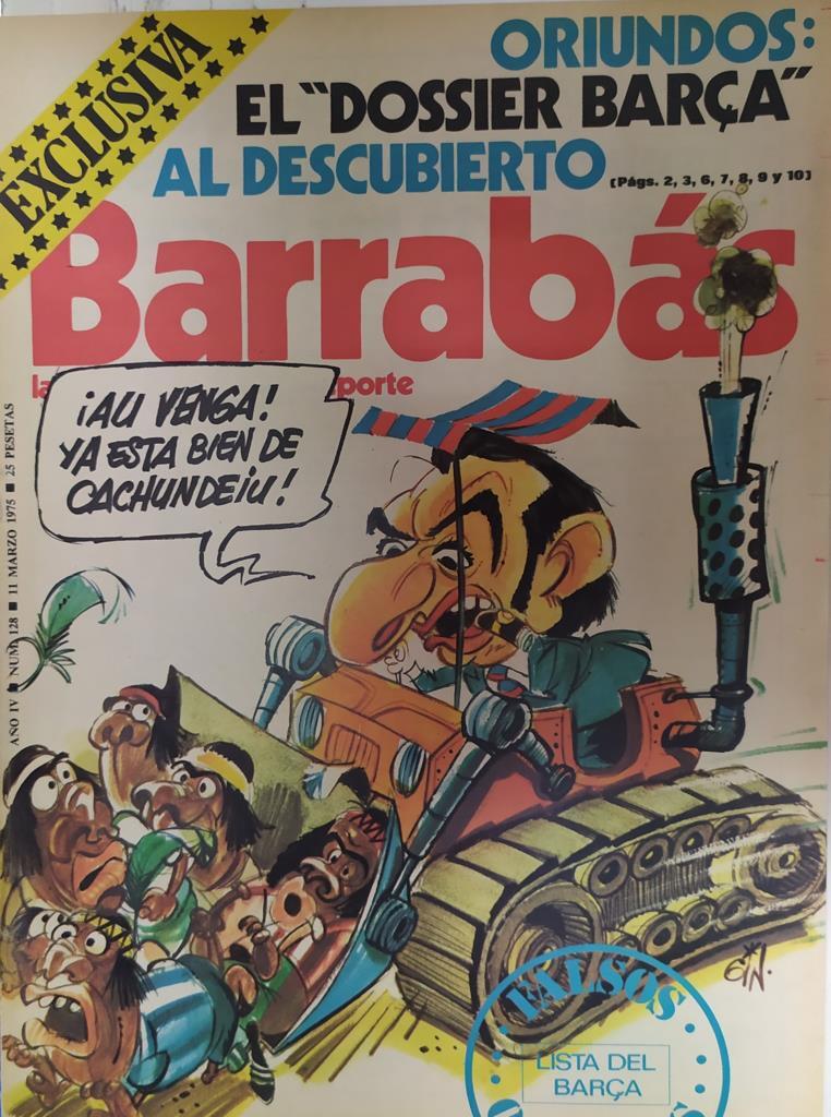 Revista: BARRABAS, Año IV, Numero 128: Español - Madrid: el de la maxima oficial (11 marzo 1975) Incluye poster chica playa