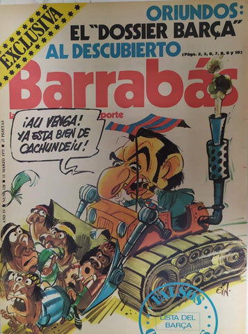 Revista: BARRABAS, Año IV, Numero 128: Español - Madrid: el de la maxima oficial (11 marzo 1975) Incluye poster chica playa