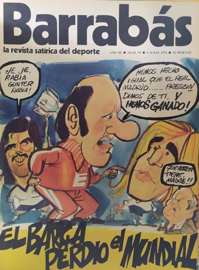 Revista: BARRABAS, Año III, Numero 093: El Barça perdio el mundial (16 julio 1974) Incluye poster chica bikini rojo
