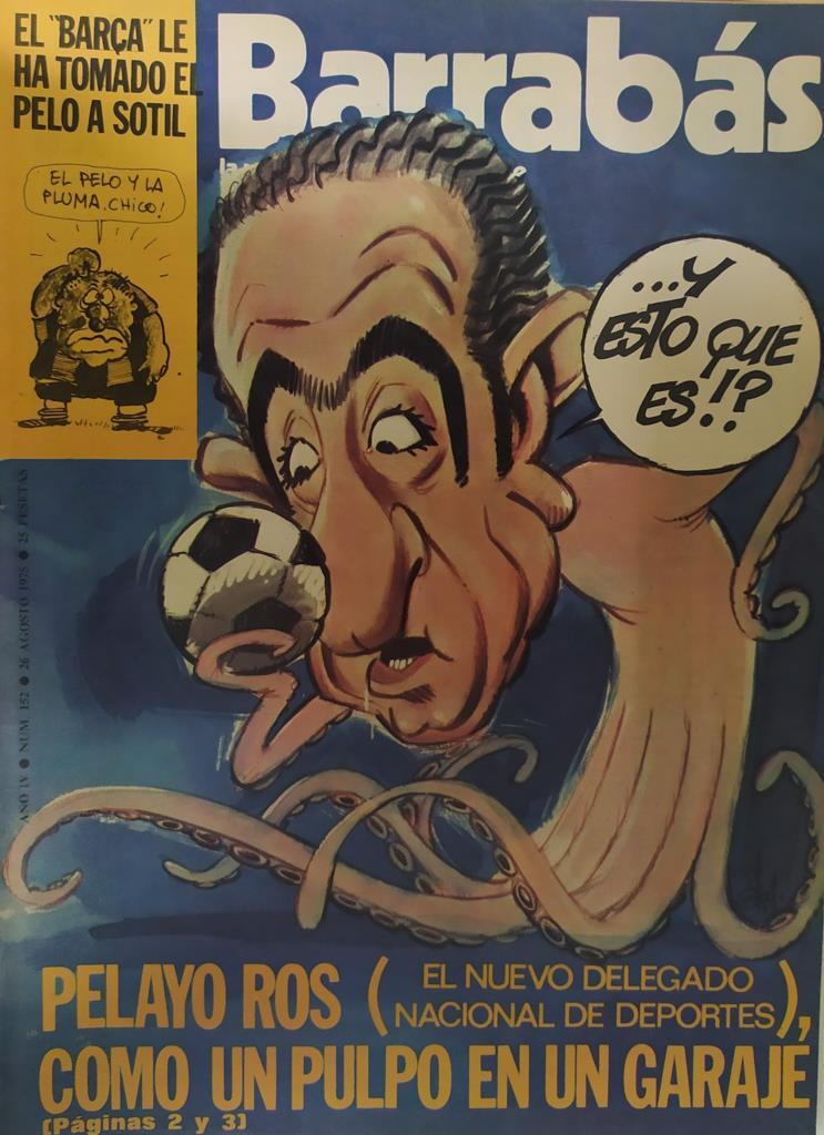 Revista: BARRABAS, Año IV, Numero 152: Pelayo Ros, como un pulpo en el garaje (26 agosto 1975) Incluye poster chica bikini de flores