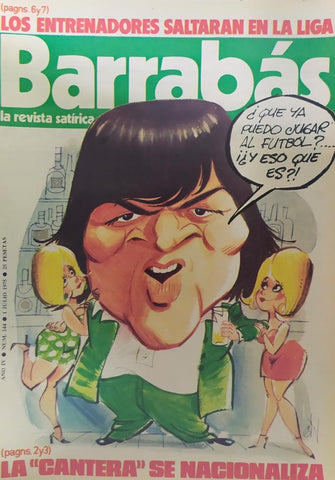 Revista: BARRABAS, Año IV, Numero 144: La cantera se nacionaliza (1 julio 1975) Incluye poster chica bikini rojo