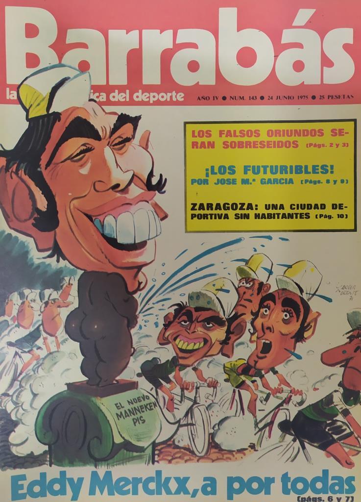 Revista: BARRABAS, Año IV, Numero 143: Eddy Merckx, a por todas (24 junio 1975) Incluye poster chica bikini leopardo