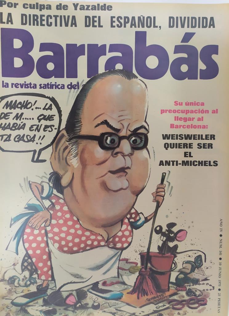 Revista: BARRABAS, Año IV, Numero 141: Weisweiler quiere ser el anti-michels (10 junio 1975) Incluye poster chica bikini negro