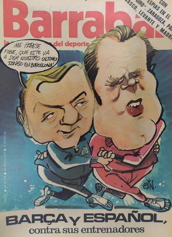 Revista: BARRABAS, Año IV, Numero 138: Barça y Español, contra sus entrenadores (20 mayo 1975) Incluye poster chica bikini morado