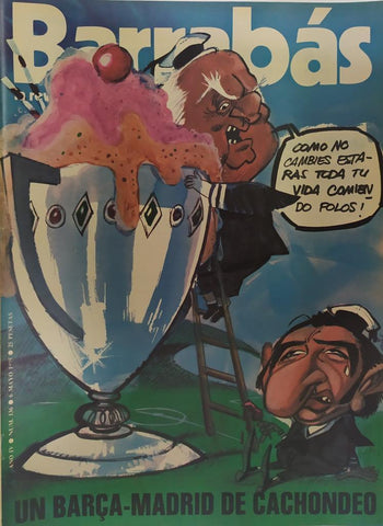 Revista: BARRABAS, Año IV, Numero 136: Un Barça-Madrid de cachondeo (6 mayo 1975) Incluye poster chica bikini margaritas