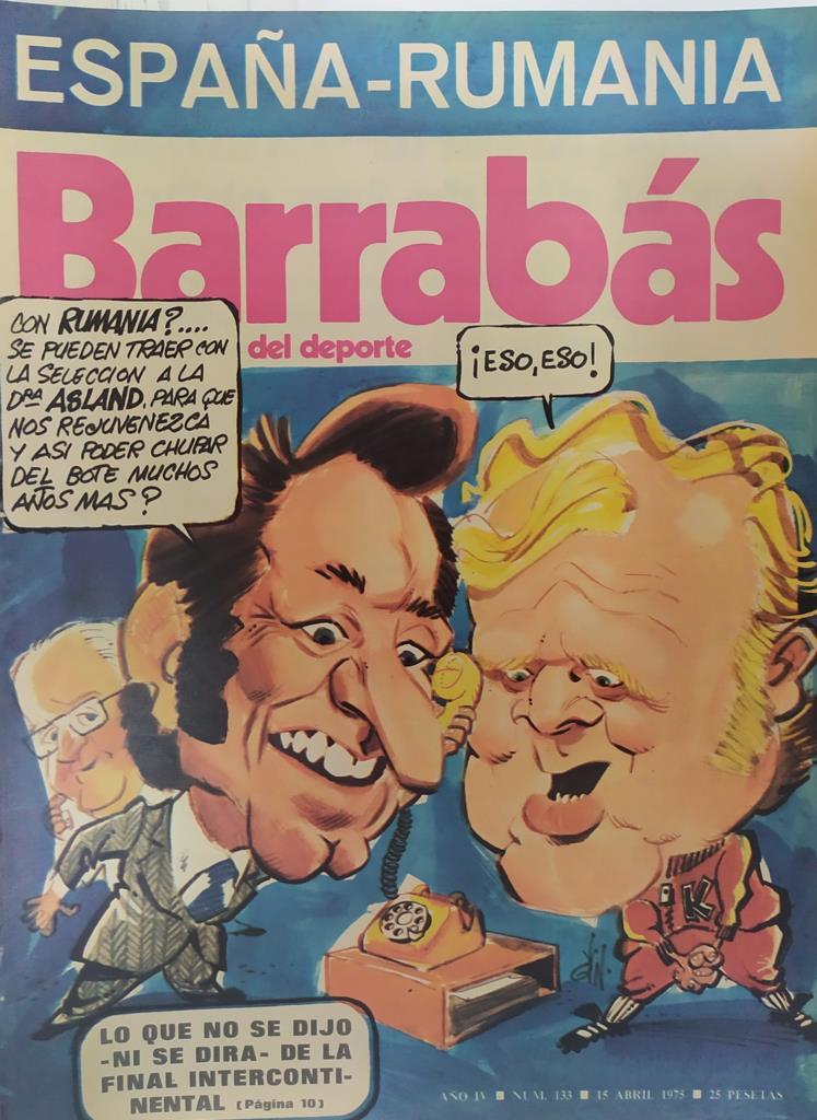 Revista: BARRABAS, Año IV, Numero 133: España-Rumania (22 abril 1975) Incluye poster chica bikini negro