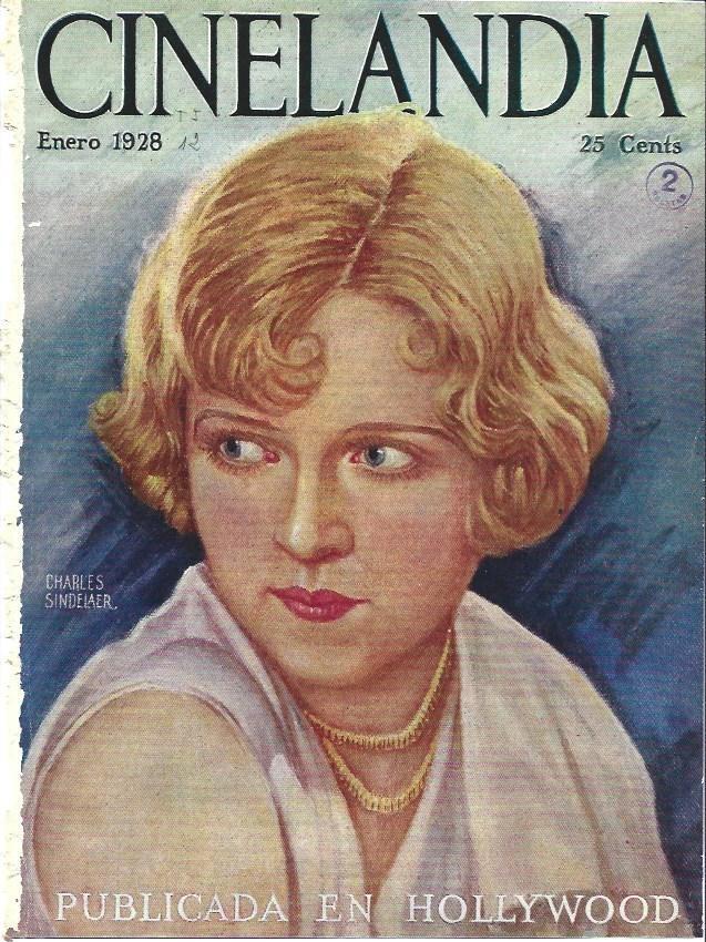 LAMINA 29463: Portada de Cinelandia. Enero 1928, Charles Sindelaer