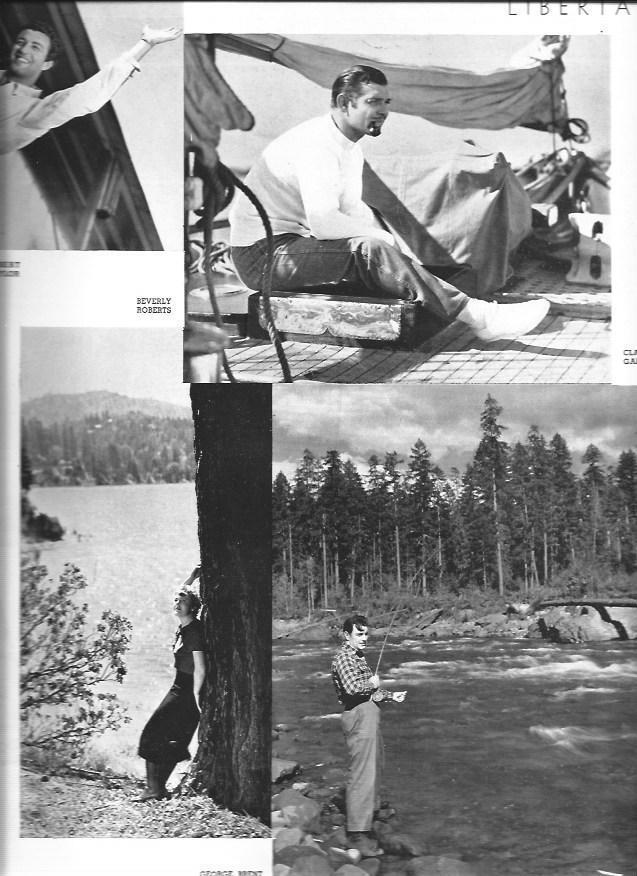 LAMINA 29928: Robert Taylor, Berverly Roberts, Clark Gable y George Brent