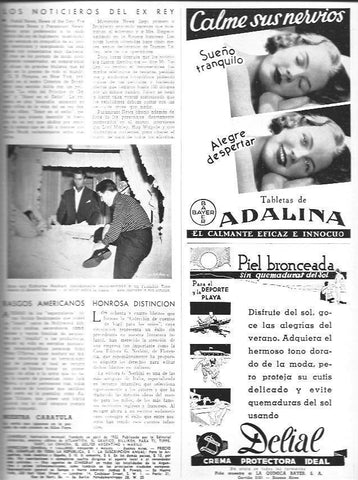 LAMINA 29937: Publicidad de Adalina y crema facial Delial