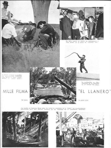 LAMINA 29941: Rodaje de El Llanero con Gary Cooper