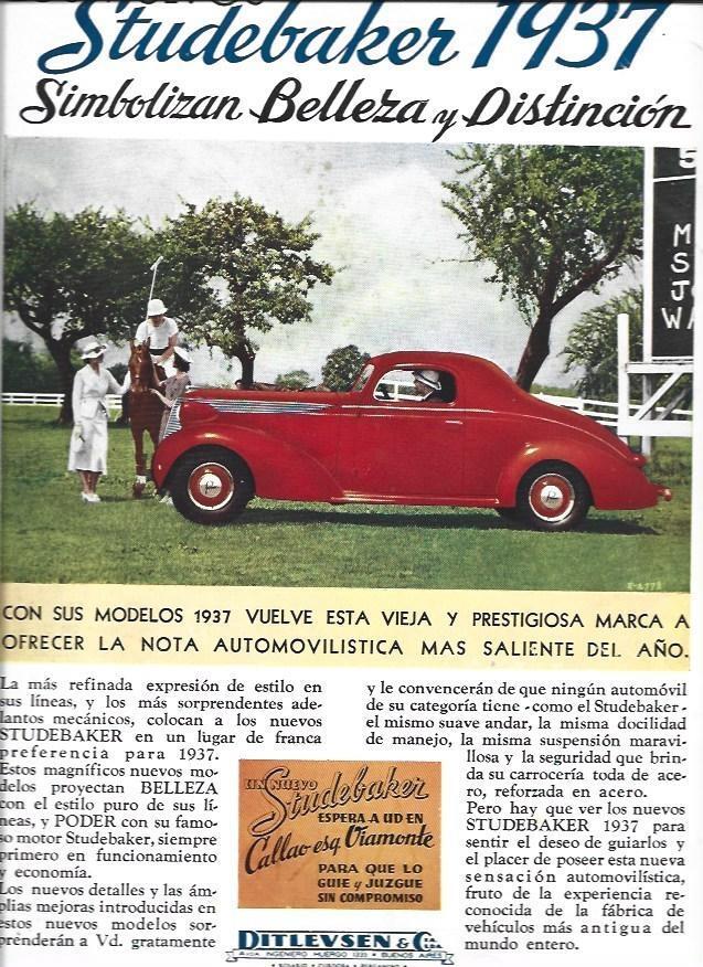 LAMINA 29916: Publicidad de Studebaker 1937