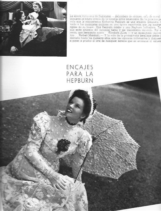 LAMINA 29946: Katherine Hepburn vestida de epoca