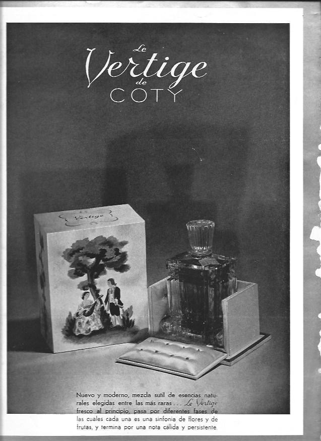 LAMINA 29961: Publicidad de Le Vertige de Coty