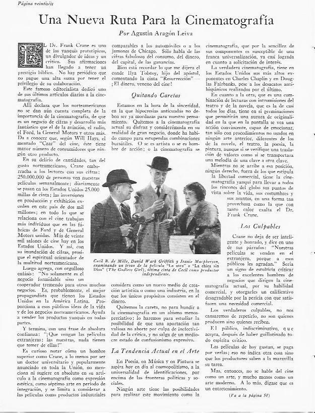 LAMINA 29837: Cecil B de Mille examinando la pelicula La atea
