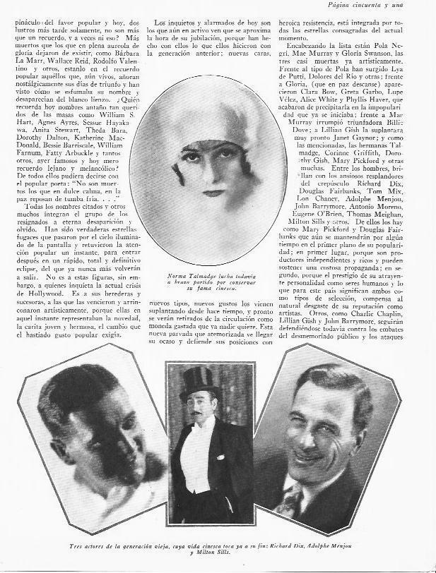 LAMINA 29849: Norma Talmadge, Richard Dix, Adolphe Menjou y Milton Sills