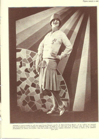 LAMINA 29853: Norma Shearer con vestido de calle