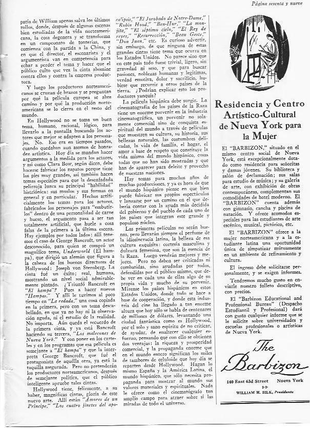 LAMINA 29824: Publicidad del centro artistico The Barbizon de Nueva York