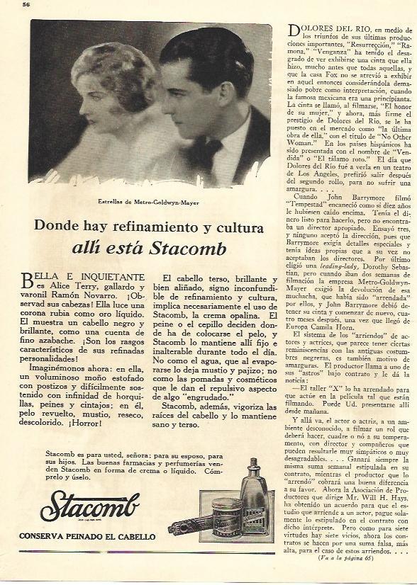 LAMINA 29885: Publicidad de Stacomb para cabello