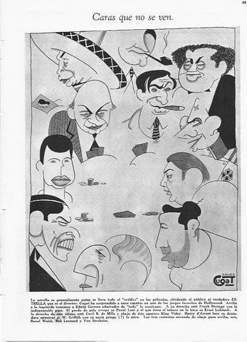 LAMINA 29880: Caras que no se ven, por Xavier Cugat