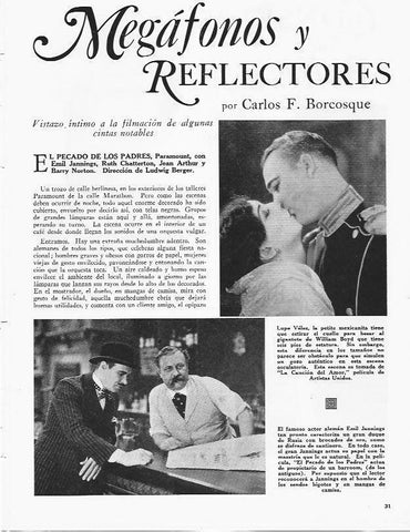 LAMINA 29874: Lupe Velez en La Cancion del Amor y Emil Jannings en El pecado de los padres