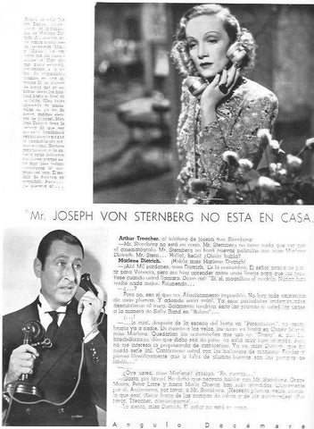 LAMINA 30105: Marlen Dietrich y Arthur Treacher