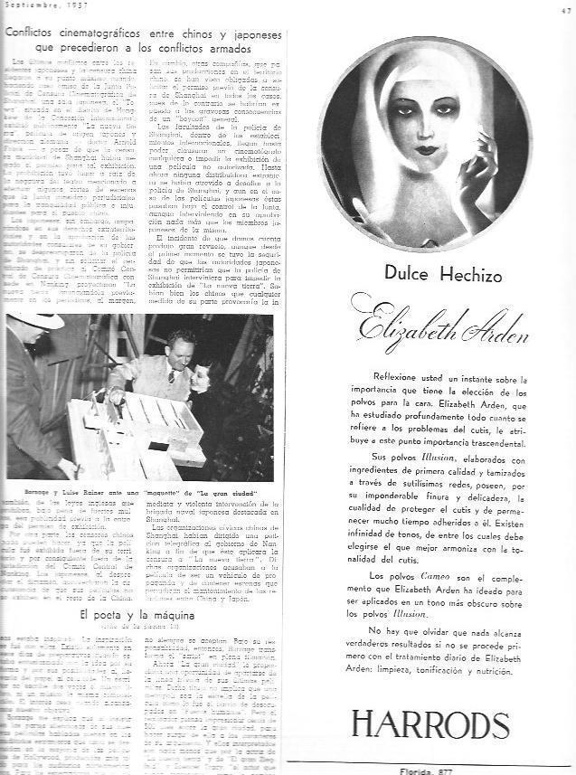 LAMINA 30098: Publicidad de Elisabeth Arden en Harrods de Buenos Aires