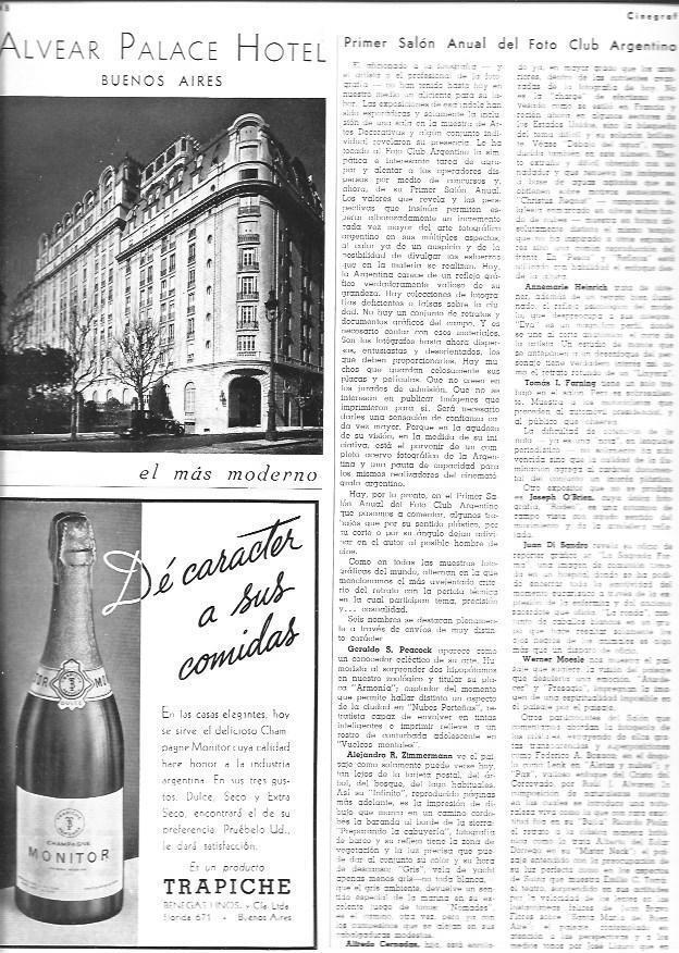 LAMINA 30118: Publicidad de Alvear Palace Hotel y Trapiche de Benegas Hermanos