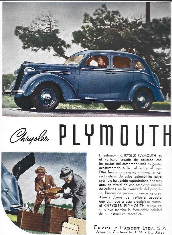 LAMINA 30120: Publicidad de Chrysler Plymouth