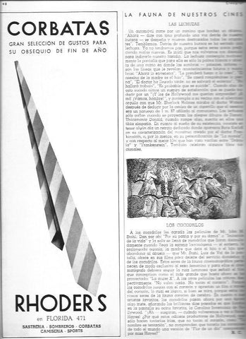 LAMINA 30159: Publicidad de corbatas Rhoders