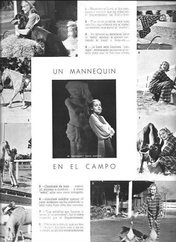 LAMINA 30123: Carole Lombard en una granja