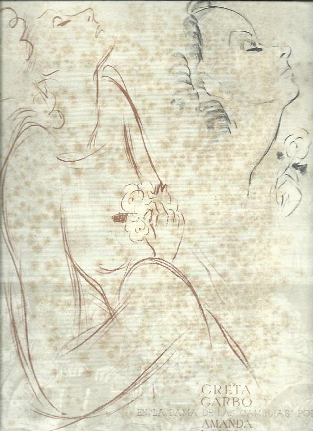 LAMINA 30018: Greta Garbo, dibujo de Amanda Lucia
