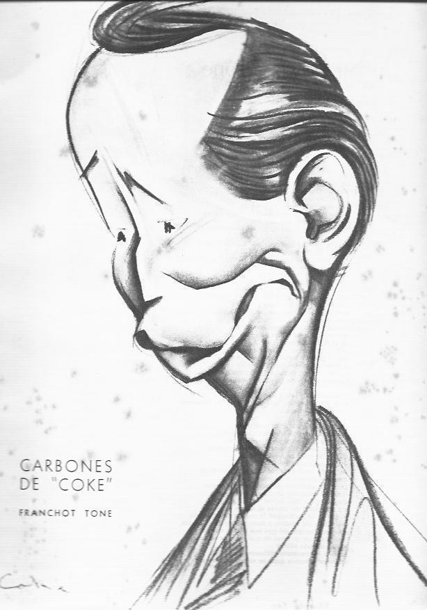 LAMINA 29992: Franchot Tone, caricatura de Coke