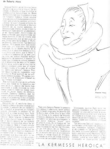 LAMINA 30062: François Rosay, dibujo de Amanda Lucia
