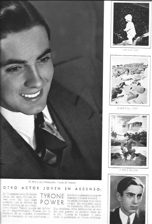 LAMINA 30071: Tyrone Power a diferentes edades
