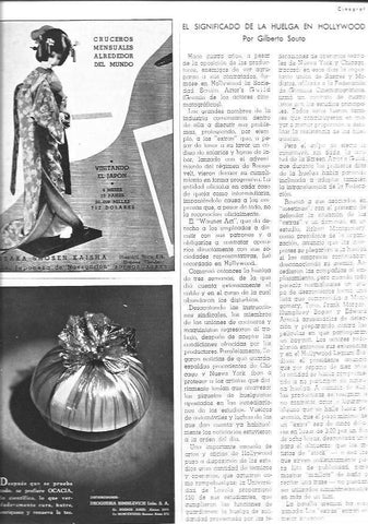 LAMINA 30052: Publicidad de Osaka Shosen Kaisha y crema Ocacia