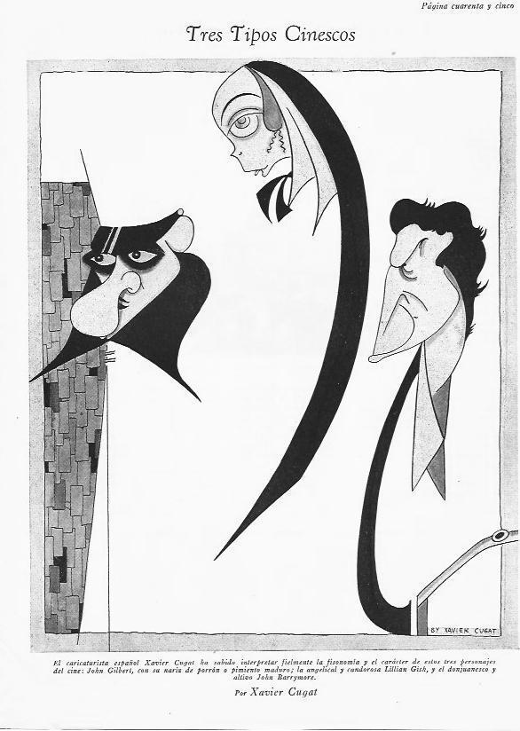 LAMINA 29813: Tres tipos cinescos, por Xavier Cugat