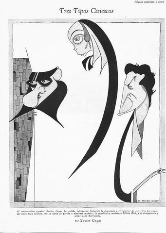 LAMINA 29813: Tres tipos cinescos, por Xavier Cugat