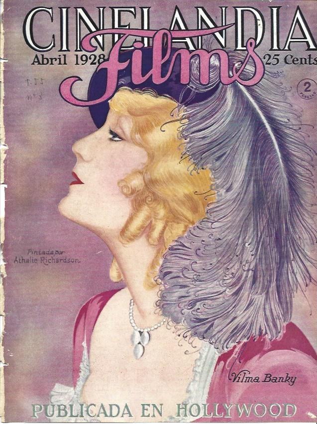LAMINA 29576: Portada de Cinelandia, abril de 1928