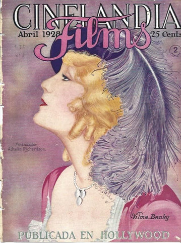 LAMINA 29576: Portada de Cinelandia, abril de 1928
