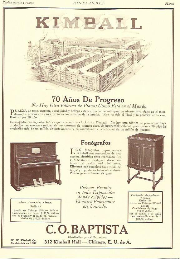 LAMINA 29570: Publicidad de Kimball