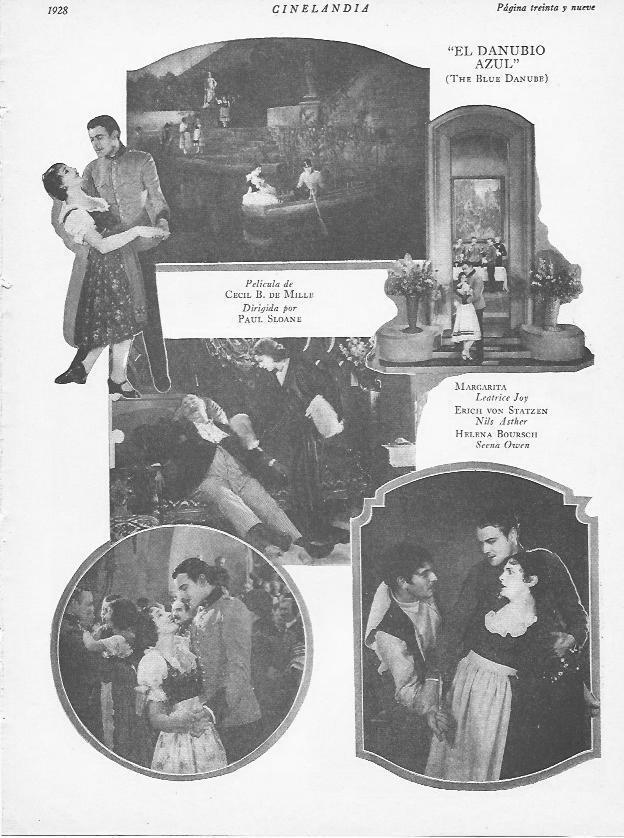 LAMINA 29558: Ficha y escenas de El Danubio azul de Cecil B. de Mille