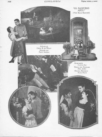 LAMINA 29558: Ficha y escenas de El Danubio azul de Cecil B. de Mille